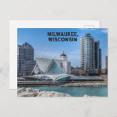 Carte postale Milwaukee Wisconsin sur le lac Michi (Devant / Derrière)