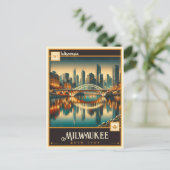 Carte Postale Milwaukee, Wisconsin | VINTAGE (Debout devant)