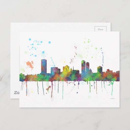 CARTE POSTALE MILWAUKEE, WISCONSON SKYLINE (Devant / Derrière)