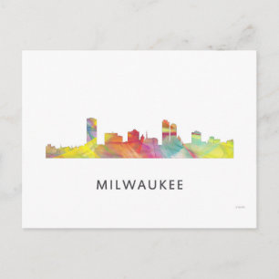 CARTE POSTALE MILWAUKEE, WISCONSON SKYLINE WB1 -