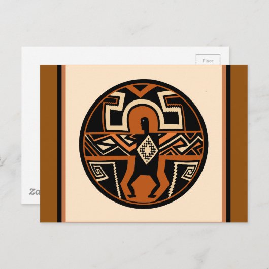 Carte Postale Mimbres Warrior (Devant / Derrière)