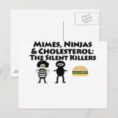 Carte Postale Mimes, Nijas et cholestérol (Devant / Derrière)
