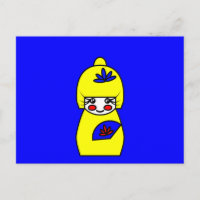 Carte postale Mimi (Poupée Kokeshi)