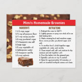 Carte Postale Mimi's Brownies Recipe Card (Devant / Derrière)