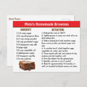 Carte Postale Mimi's Brownies Recipe Card (Devant / Derrière)