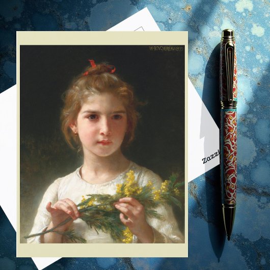 Carte Postale Mimosa par William Bouguereau