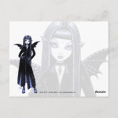 Carte postale "Mina" Gothique Bite Bite Me Vampire (Dos)