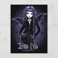 Carte postale "Mina" Gothique Bite Bite Me Vampire