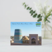 Carte Postale Minaret mineure Kalta inachevé - Khiva, Ouzbékista (Debout devant)