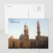 Carte Postale minarets de la mosquée du caire (Devant / Derrière)