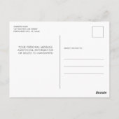 Carte Postale Mince Pompier de la Ligne Rouge Retraite (Dos)