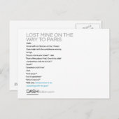 Carte Postale Mine perdue sur le chemin de Paris (Devant / Derrière)