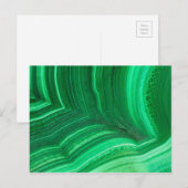 Carte Postale Minéral de Malachite vert brillant (Devant / Derrière)