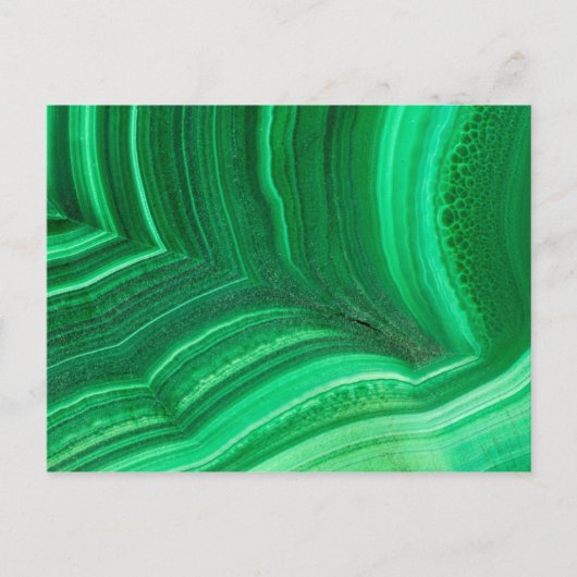 Carte Postale Minéral de Malachite vert brillant (Devant)