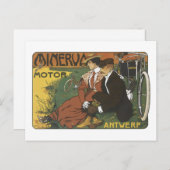 Carte Postale Minerva Motor, Anvers (Devant / Derrière)