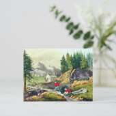 Carte Postale Mines d'or en Californie (Debout devant)