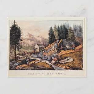 Carte Postale Mines d'or en Californie