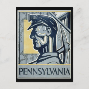 Carte Postale Mineur de charbon de Pennsylvanie