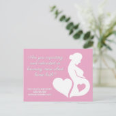 Carte Postale Mineure Doula belle grossesse Business Pink (Debout devant)