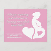 Carte Postale Mineure Doula belle grossesse Business Pink (Devant)