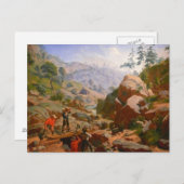 Carte Postale Mineurs dans les Sierras - 1851/1852 (Devant / Derrière)