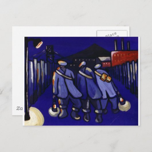 CARTE POSTALE MINEURS DE CHARBON (Devant / Derrière)