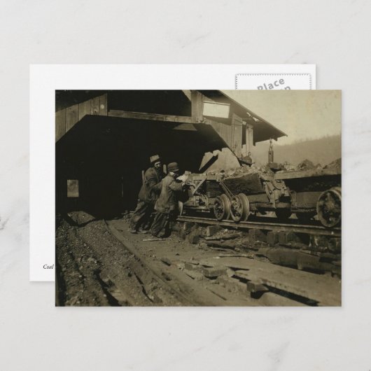 Carte Postale Mineurs de charbon (Devant / Derrière)