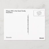 Carte Postale Mingus Mill, Great Smoky Mountains (Dos)