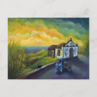 Mini Art Chat Imaginaire Ciel Jaune Fauve Ocean St