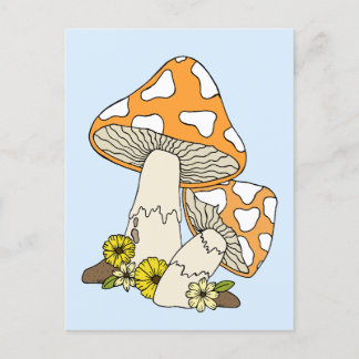 Carte Postale Mini-art de champignons ou