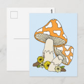 Carte Postale Mini-art de champignons ou (Devant / Derrière)