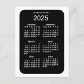 Carte Postale Mini calendrier 2025 White Neon 6 mois par Janz (Devant)
