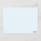 Carte Postale Mini calendrier Alice Blue 2025 par Janz Postcard (Dos)