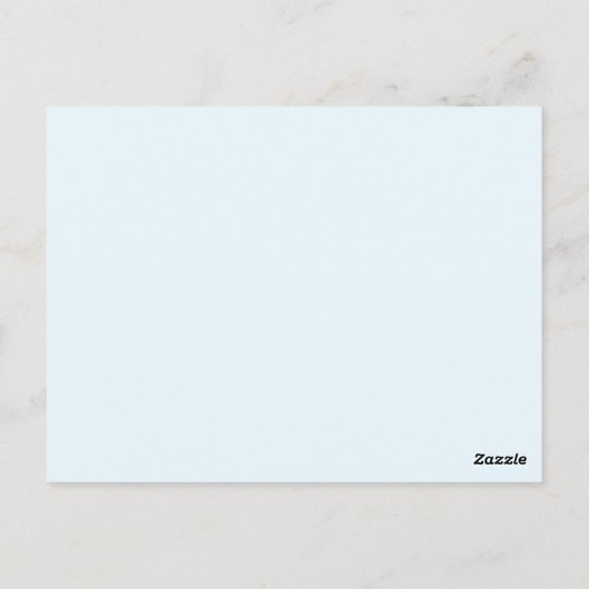 Carte Postale Mini calendrier Alice Blue 2025 par Janz Postcard (Dos)