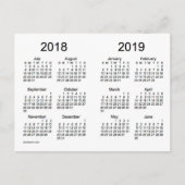 Carte Postale Mini calendrier de l'année scolaire 2018-2019 par  (Devant)