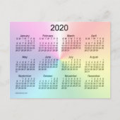 Carte Postale Mini calendrier Shimmer 2020 par Janz (Devant)