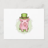Carte Postale Mini cochon de St Patrick (Devant)
