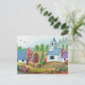 Carte Postale Mini Farmland Lakescape (Debout devant)