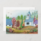 Carte Postale Mini Farmland Lakescape (Devant / Derrière)