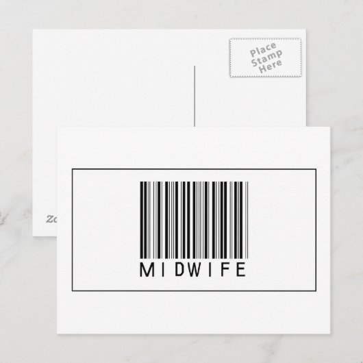 Carte Postale Mini-femme de code barre (Devant / Derrière)