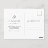 Carte Postale Mini-fer à cheval | Faire-part de déplacement (Dos)