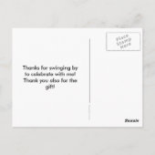 Carte Postale Mini Miniature Golf Anniversaire Merci (Dos)