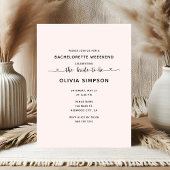 Carte Postale Mini-Script Coeur Bachelorette Week-end