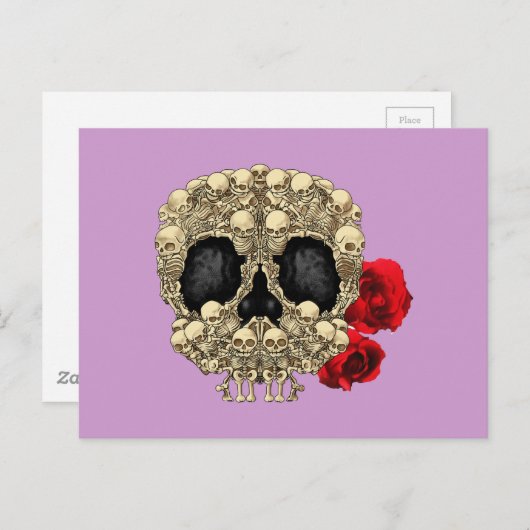 Carte Postale Mini Skeletons Crâne à sucre (Devant / Derrière)