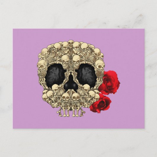 Carte Postale Mini Skeletons Crâne à sucre (Devant)