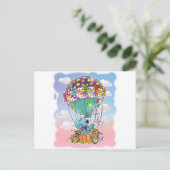 Carte Postale Mini souris et gros ballon (Debout devant)