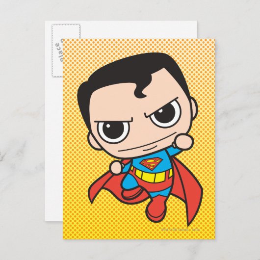 Carte Postale Mini Superman volant (Devant / Derrière)