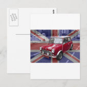 Carte Postale Mini voiture classique britannique (Devant / Derrière)