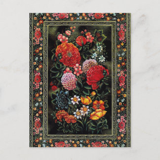Carte Postale Miniatura floral de gran colorido del arte persa