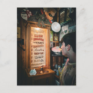 Carte Postale Miniature Cabinet de Curiosités avec Affichage de